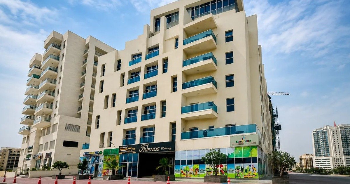 Friends Residency apartment building in Warsan Fourth, Dubai.